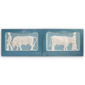 (2 PC) FRENCH HIGH RELIEF DECO