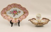 2 PC FRENCH PORCELAIN RELATED