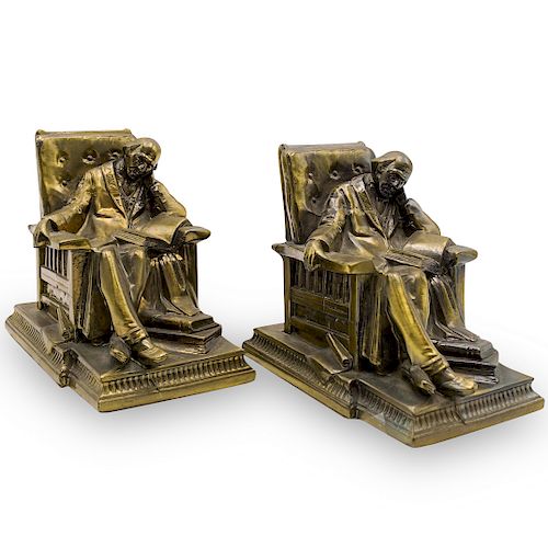 (2 PC) GILDED BRONZE FIGURAL