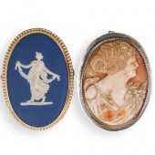 (2 PC) GOLD & SILVER CAMEO BRO