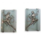 (2 PC) "GORI" FRENCH ART DECO