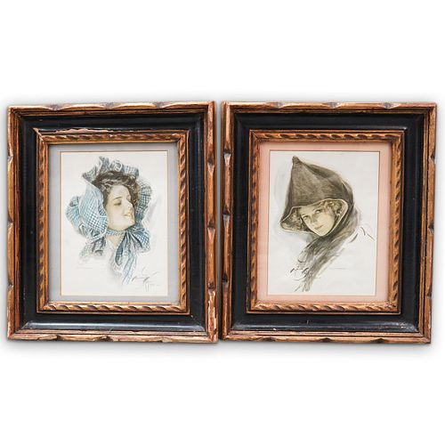 (2 PC) HARRISON FISHER VICTORIAN