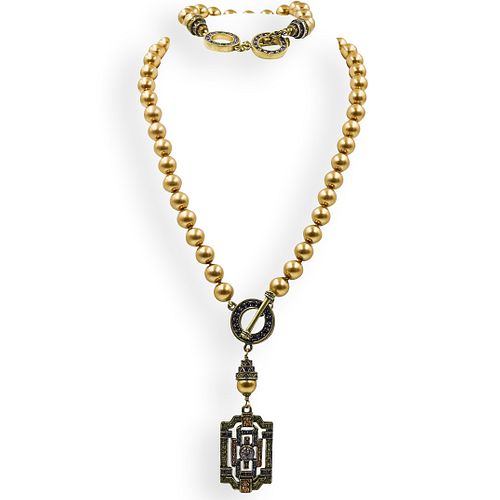 (2 PC) HEIDI DAUS NECKLACE AND