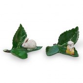 (2 PC) HEREND PORCELAIN FIGURI