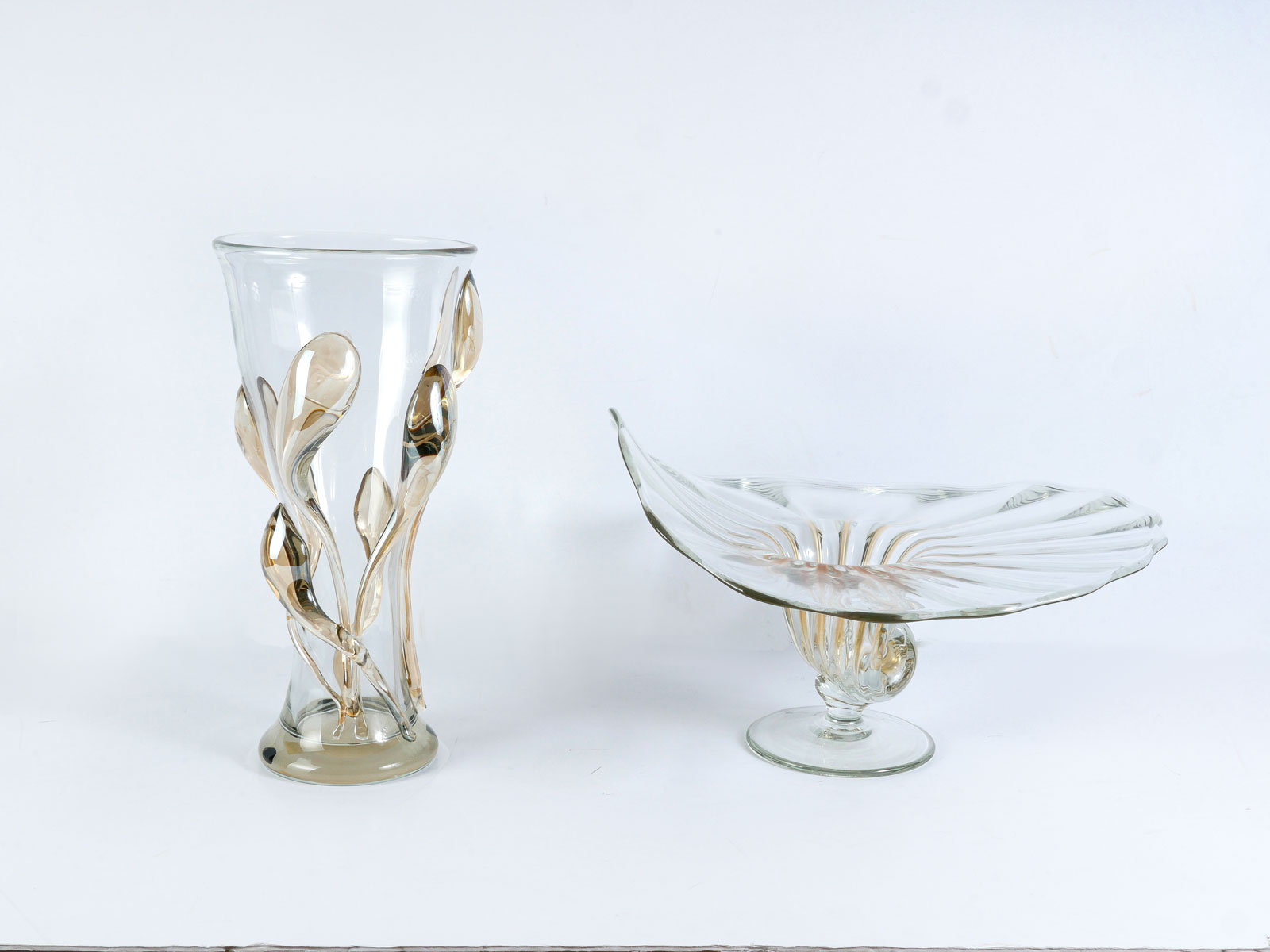 2 PC. ION TAMAIAN BLOWN ART