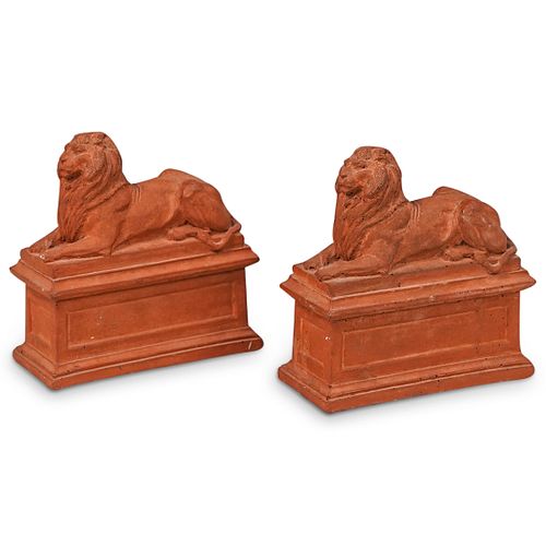 (2 PC) ITALIAN TERRACOTTA RECLINING