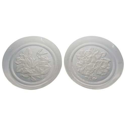(2 PC) JAPANESE HOYA ENGRAVED