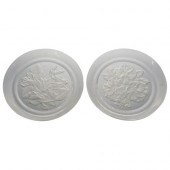 (2 PC) JAPANESE HOYA ENGRAVED