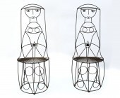 2 PC. JOHN RISLEY IRON NUN CHA