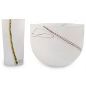 (2 PC) KOSTA BODA ART GLASS SE
