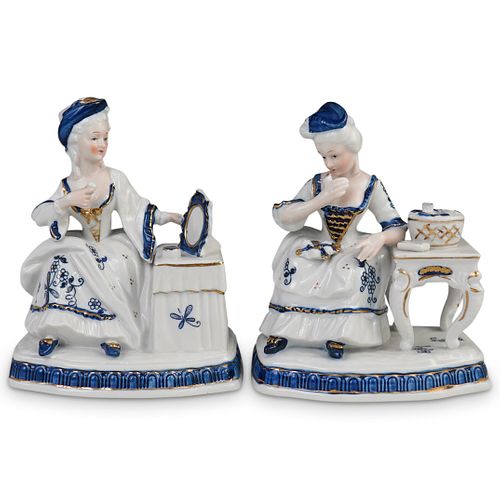 (2 PC) KPM PORCELAIN FIGURINE