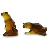 (2 PC) LALIQUE "ANTINEA RAINET