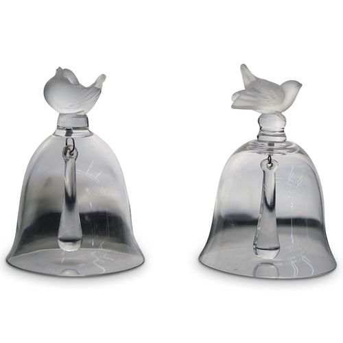 (2 PC) LALIQUE CRYSTAL DINNER