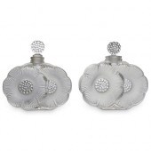 (2 PC) LALIQUE "DEUX FLEURS" P