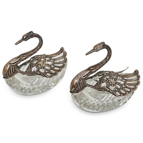 (2 PC) LARGE STERLING SILVER &