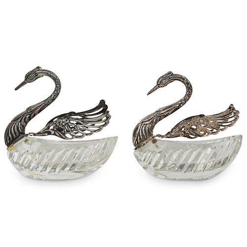 (2 PC) LARGE STERLING SILVER &