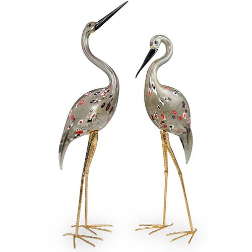 (2 PC) LICIO ZANETTI MURANO GLASS