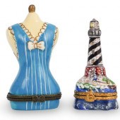 (2 PC) LIMOGES PORCELAIN PILL