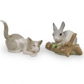 (2 PC) LLADRO & PORCELAIN FIGU