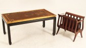 2 PC. LOT; LACQUERED COFFEE TA