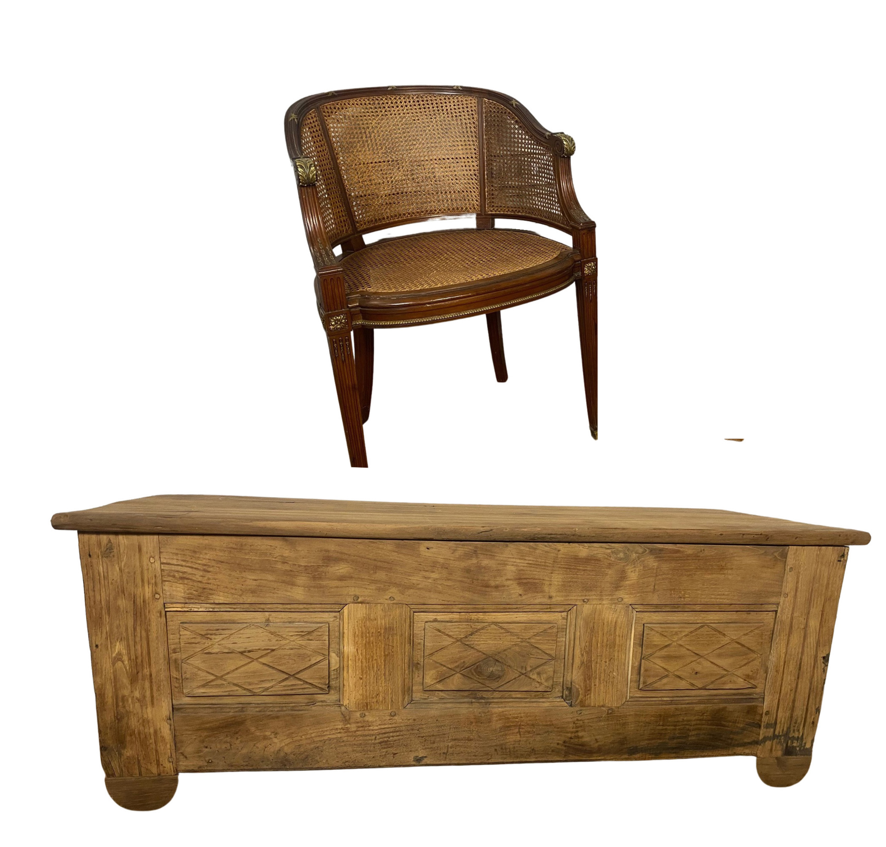 2 PC. LOT OF FRENCH FURNISHINGS 2