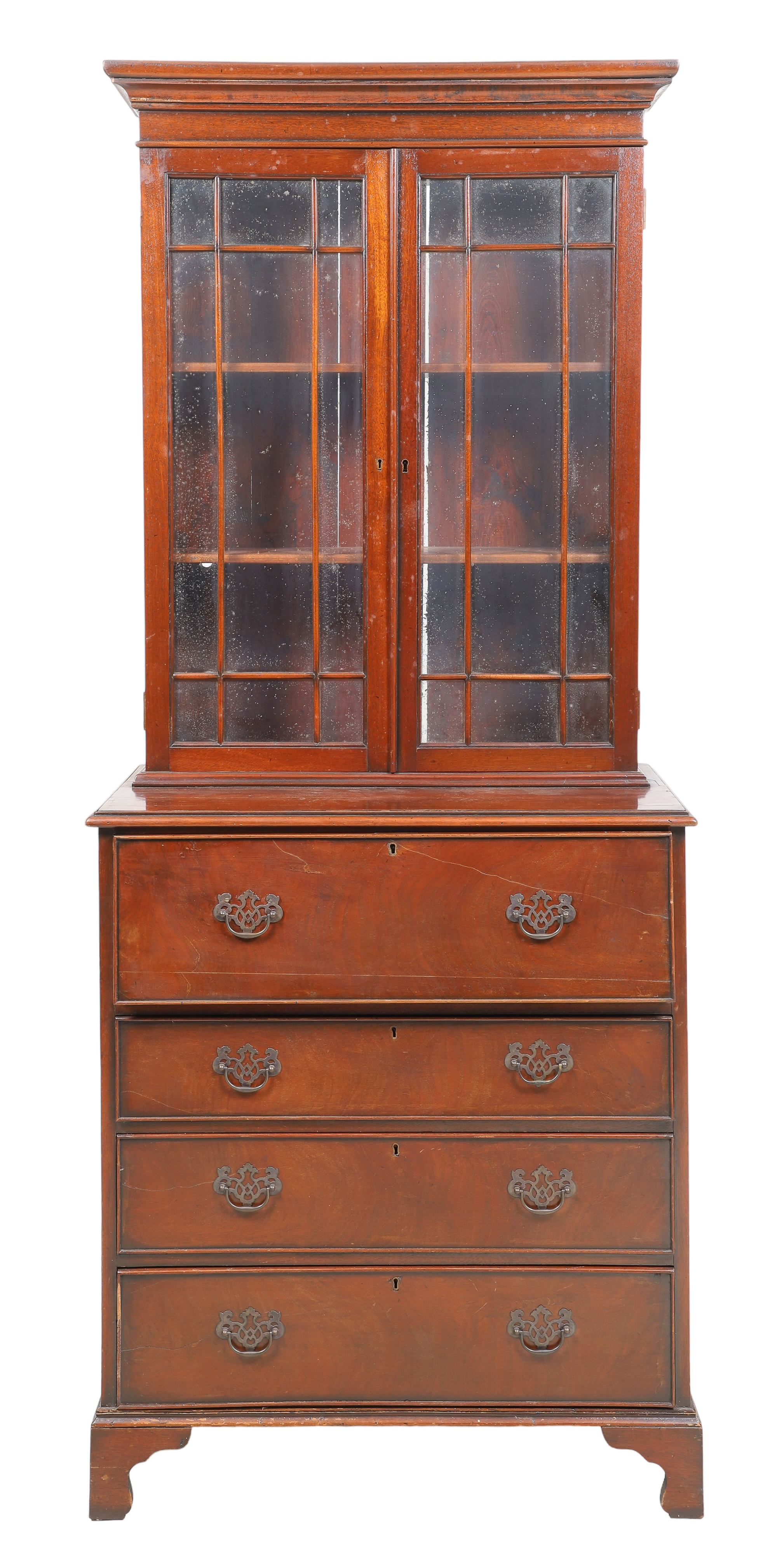 2-pc mahogany butlers desk,