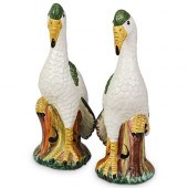 (2 PC) MEISELMAN SIGNED CRANE