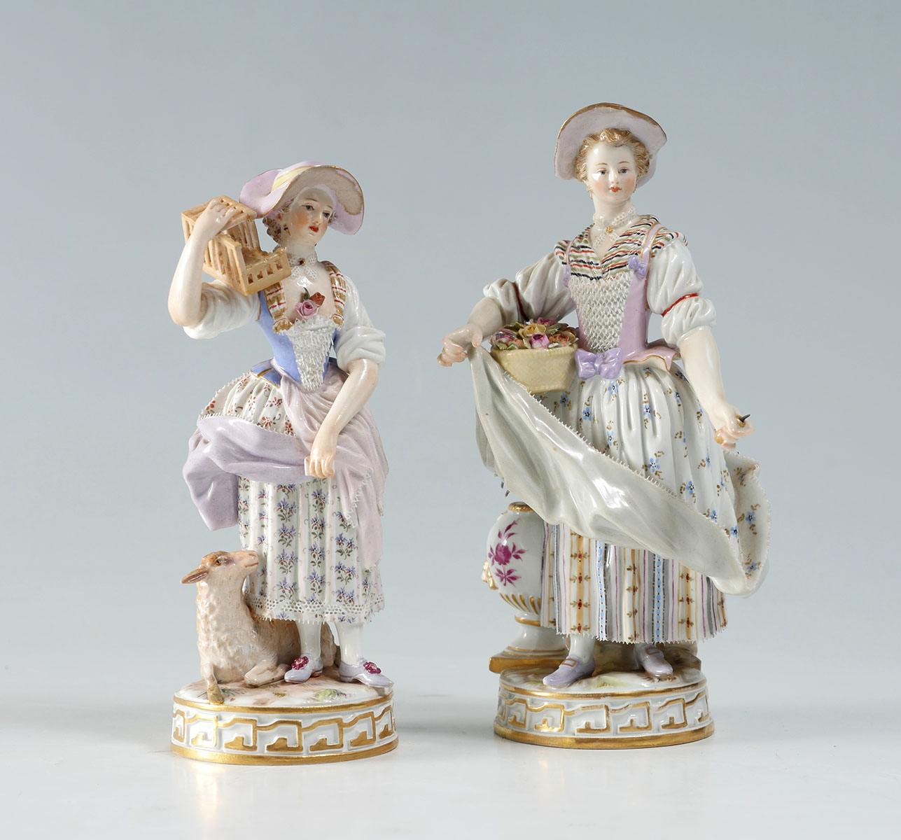 2 PC. MEISSEN PORCELAIN FEMALE