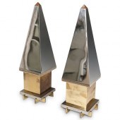 (2 PC) MID CENTURY CHROME PLAT