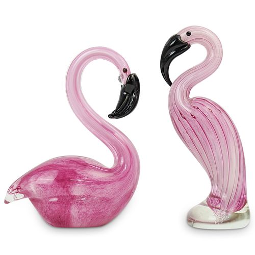 (2 PC) MID CENTURY MURANO ART GLASS