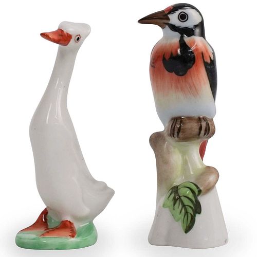 (2 PC) MINIATURE HEREND BIRD