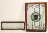 2 PC. MISC . LOT OF LEADED GLA
