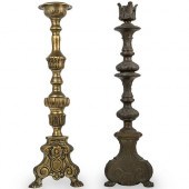 (2 PC) MIXED METAL FOOTED CAND