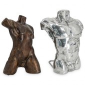(2 PC) MODERNIST TORSO SCULPTU