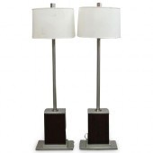 (2 PC) MODERNIST WOOD AND CHRO