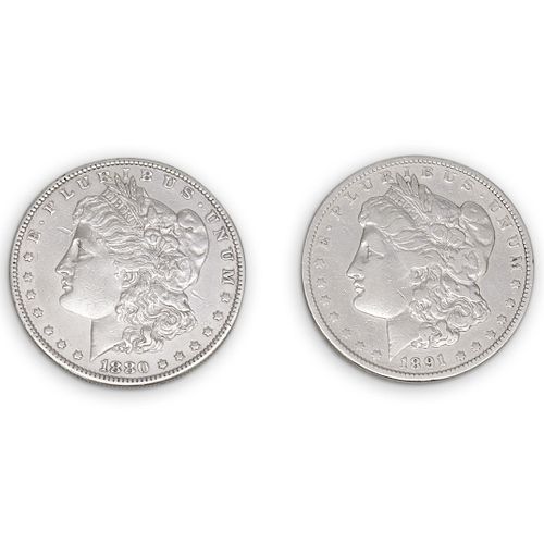 (2 PC) MORGAN SILVER DOLLARS