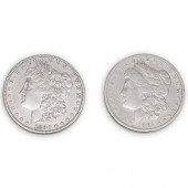 (2 PC) MORGAN SILVER DOLLARS (