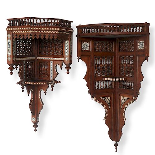 (2 PC) MOROCCAN INLAID WOODEN