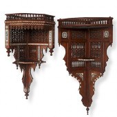 (2 PC) MOROCCAN INLAID WOODEN