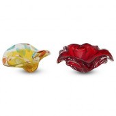 (2 PC) MURANO GLASS BOWLSDESCR