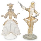 (2 PC) MURANO GLASS CLEAR & GO