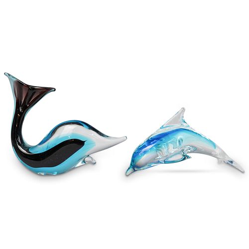 (2 PC) MURANO GLASS