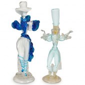 (2 PC) MURANO GLASS VENETIAN F