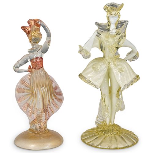 (2 PC) MURANO GLASS VENETIAN
