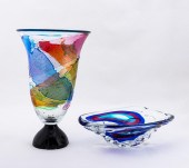 2 PC, MURANO ITALIAN ART GLASS