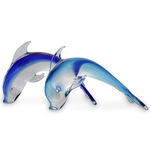 (2 PC) OGGETTI MURANO DOLPHIN
