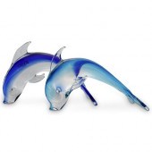 (2 PC) OGGETTI MURANO DOLPHIN
