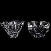 (2 PC) ORREFORS CRYSTAL BOMBON