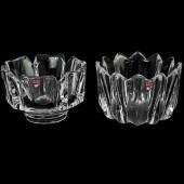 (2 PC) ORREFORS CRYSTAL BOMBON