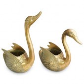 (2 PC) PAIR MID-CENTURY BRASS